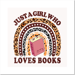 Just A Girl Who Love Books Lover Posters and Art